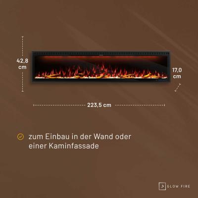 Electric wall fireplace Smart Wall 88
